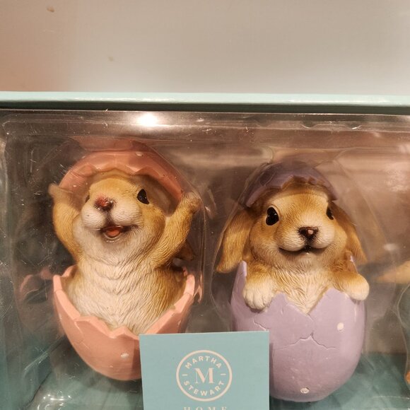 Easter Martha Stewart Duck Rabbit Hatching Cracked Egg Shells Figurines Decor NI - Picture 2 of 6